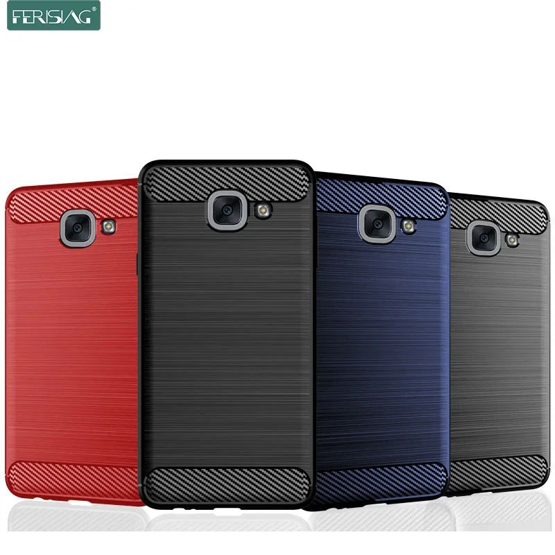 FERISING Case For Samsung Galaxy J7 Max Case Silicone TPU Bumper Shockproof Carbon Cover for Samsung Galaxy J7 On Max G615 G615F