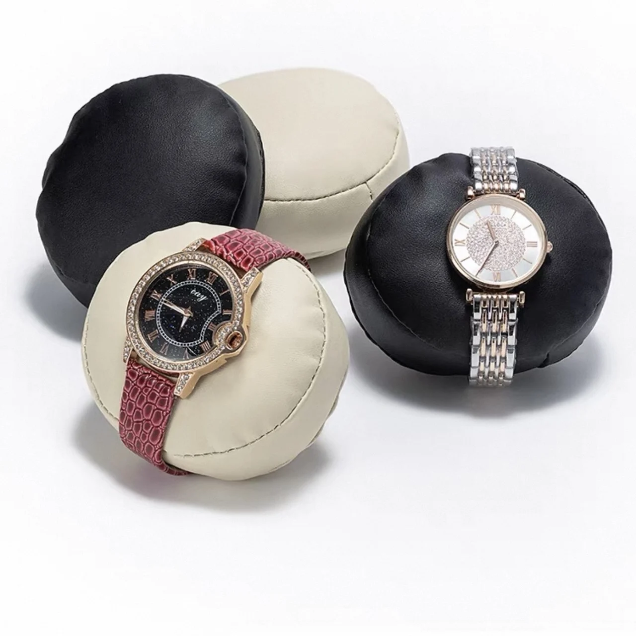 Special Small Automatic Watch Winder Pillow 7.5cm Stretch Compress Leather Soft for Shaker Watch Storage And Display Accessories