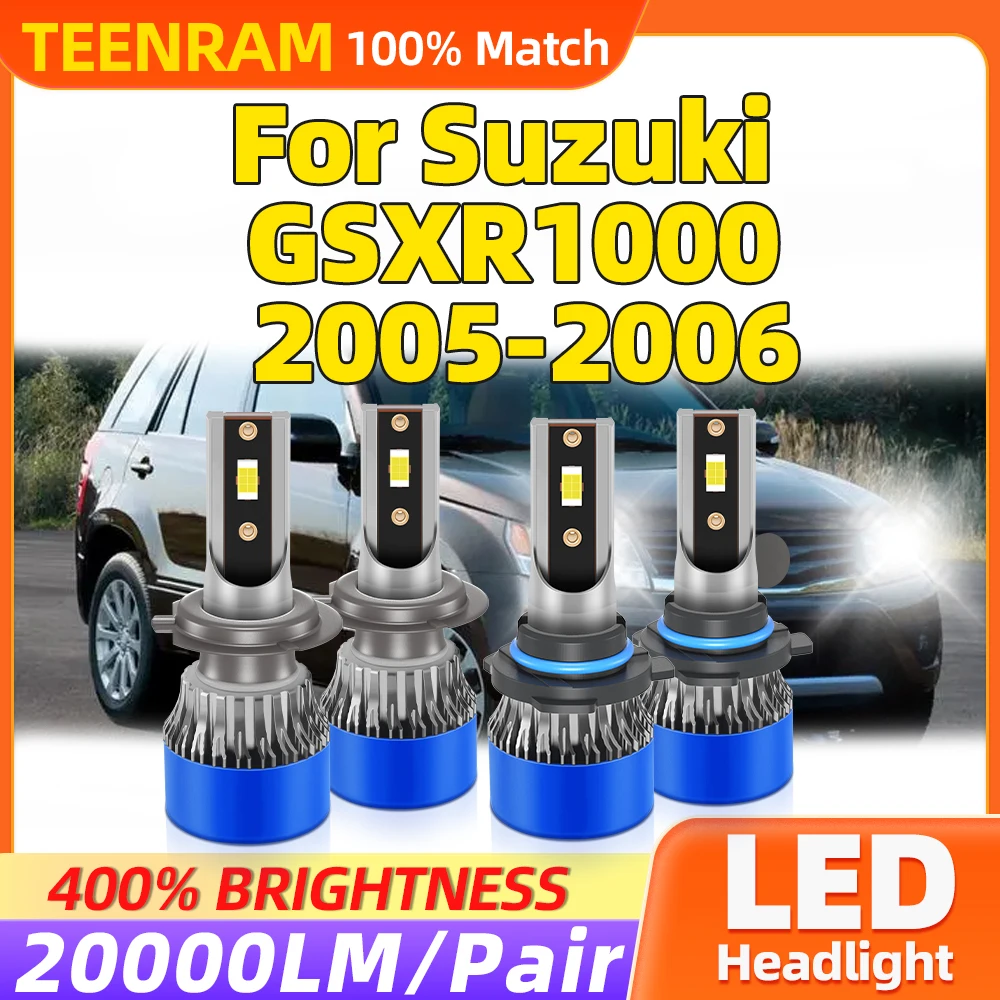 240W LED Car Headlight Bulbs 40000LM Super Bright Auto Lamps 6000K White 12V Front Lights For Suzuki GSXR1000 2005 2006