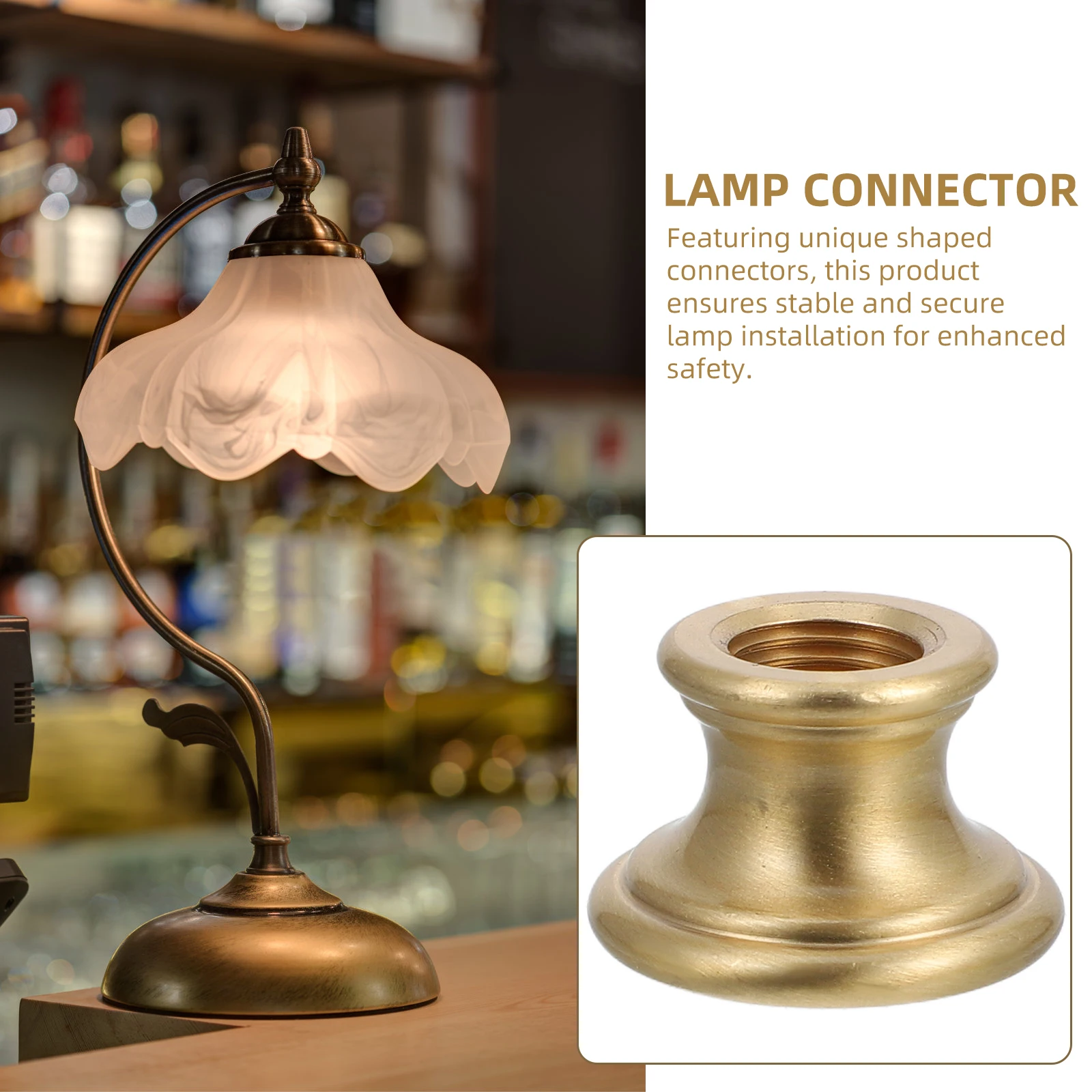 Threaded Brass Light Fixture Repair Supplies Turned Lamp Spindle Brass Lamp Coupling Rod Lamp Repair Rod Brass Pipe Coupling