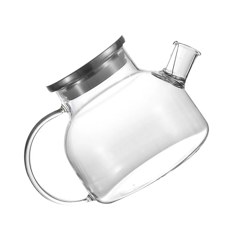 

1Pcs Glass Tea Pot High Quality Transparent Teapot Household Kitchen Tea Maker Coffee Pot Large Capacity