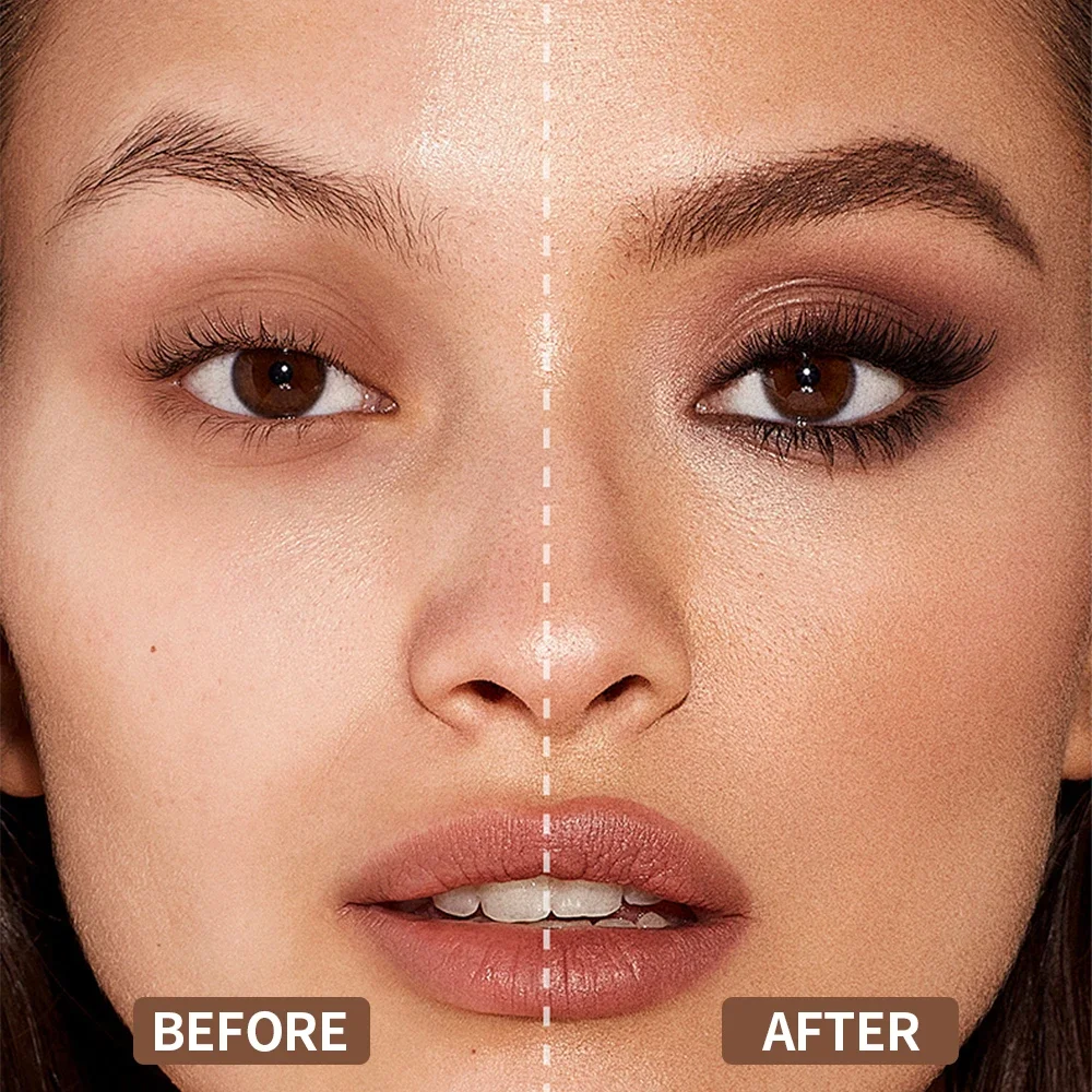 1개입 눈썹 파우더 스탬프 틴트 스텐실 키트 화장품 방수 여성용 메이크업 눈썹 강화 타투 틴트