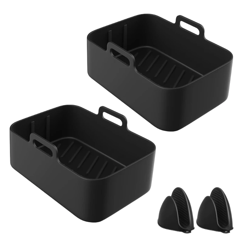 Silikonowy kosz na frytownice wielokrotnego użytku Siliocne miska na frytownice silikonową rękawicą Drop Shipping