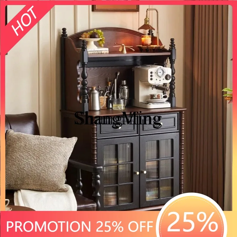 

CL solid wood dining side cabinet living room against the wall wine cabinet medieval storage locker