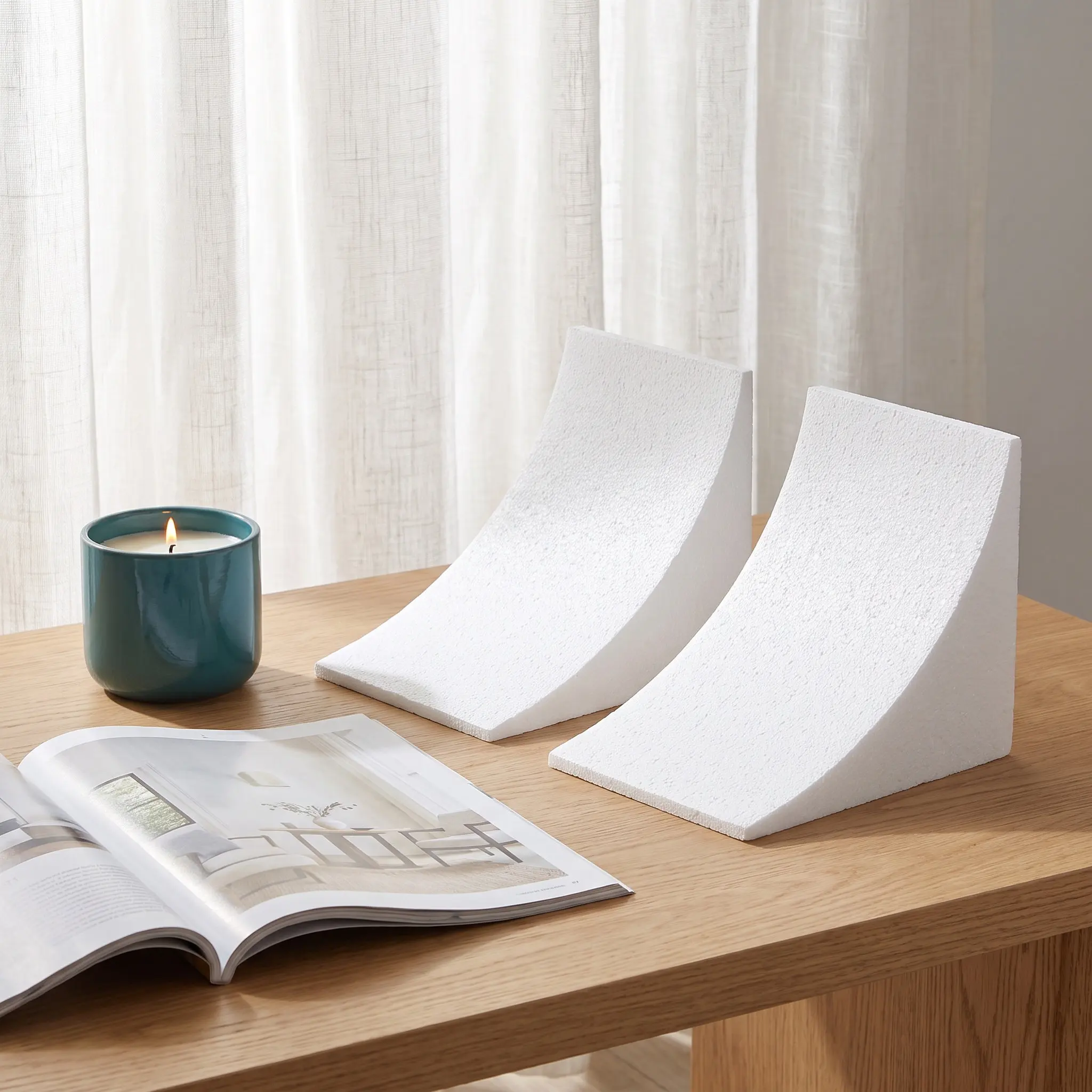 1Pair High-Density Foam Arch Mould Classic French Style Curve Arch Bracket Indoor Doorway Entryway Remodel Foam Trim