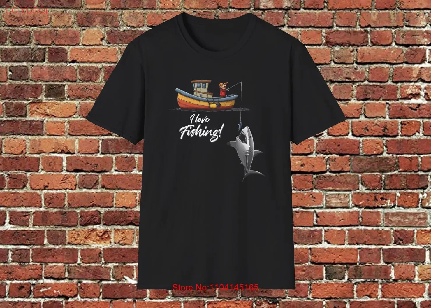 

Футболка I Love Fishing с длинными или короткими рукавами