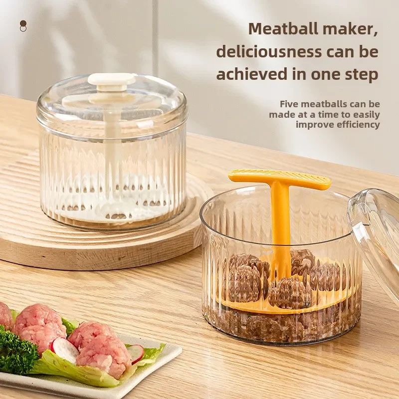 Home Hand Pressure Meatball Maker Shrimp Slippery Fish Balls Manual Integrated Molding Kitchen Cooking Accessories Meat Tools