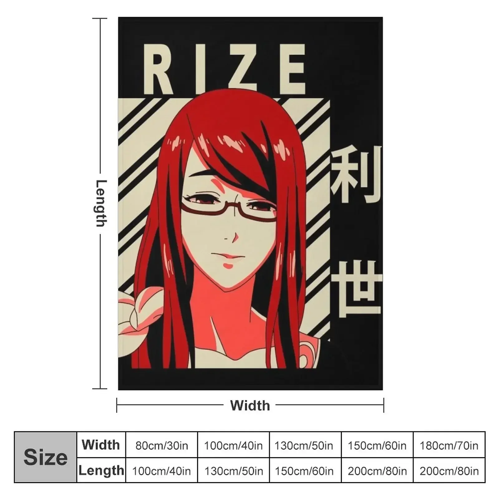 Rize Kamishiro - Vintage Art Throw Blanket Soft Big Beautifuls Blankets