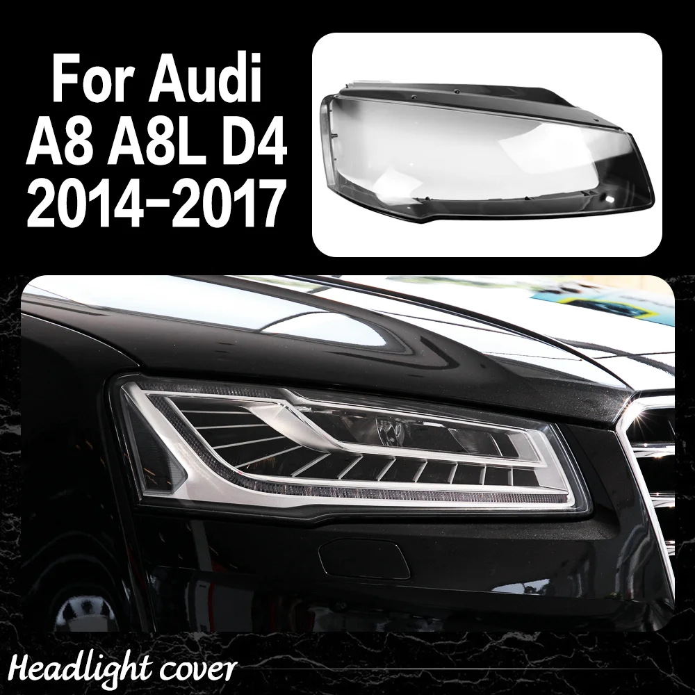 

Transparent Headlight Cover Headlamp Lens Shell Replace Original Lampshade Plexiglass For Audi A8 A8L D4 2014 2015 2016 2017