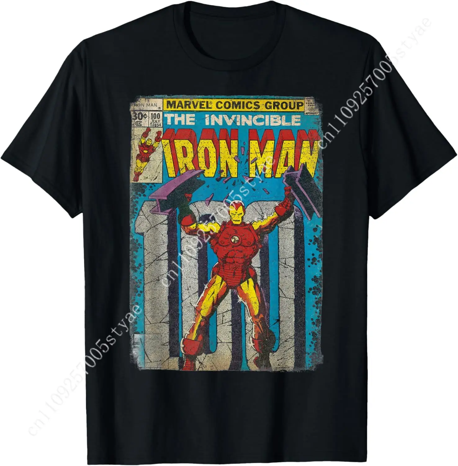 

Iron Man Classic Retro Comic Vintage Cover Graphic Mens Womens T-Shirt