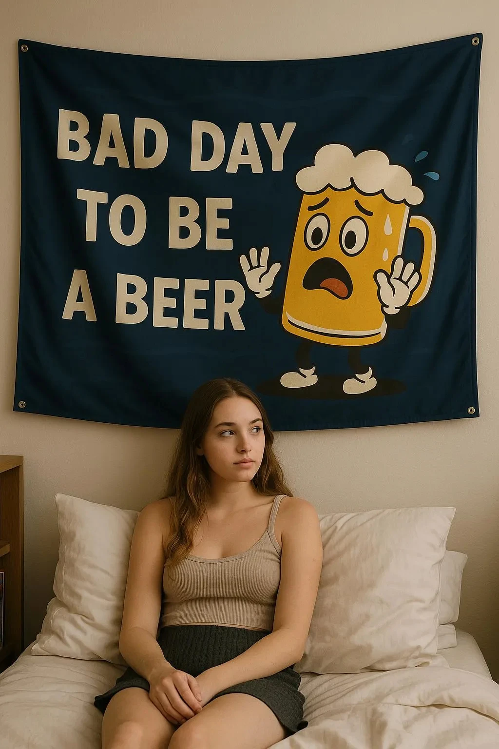 

Забавный пивной гобелен_ «bad Day to Be A Beer» Декор комнаты в общежитии Гобелен Баннер Настенное искусство для украшения комнаты Коллекция фанатов гобелен