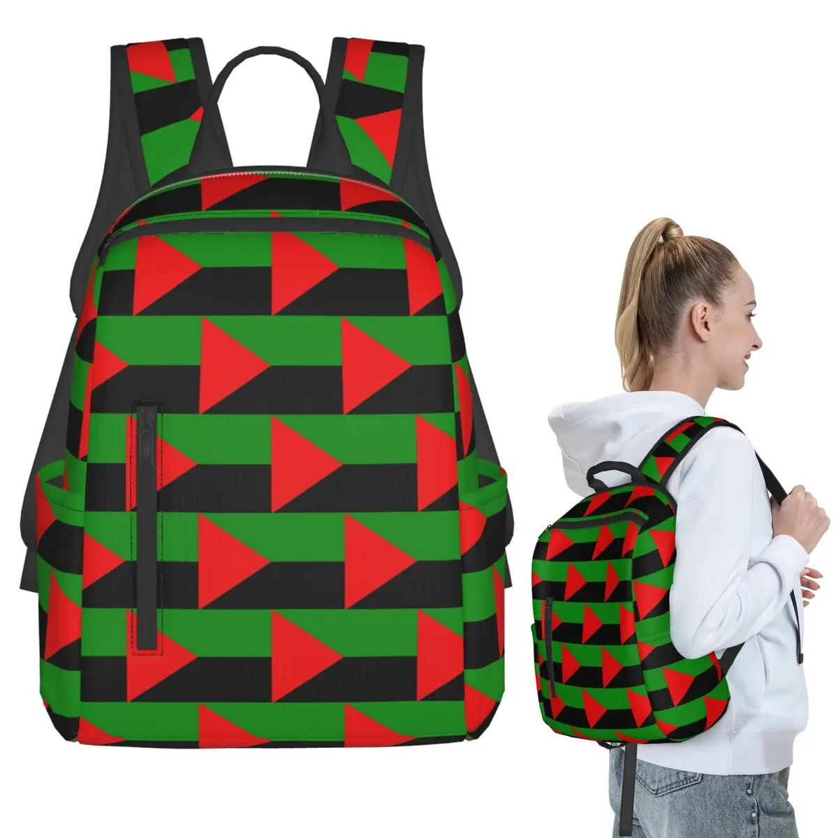 

Martinique Flag Backpack Student BookBag Kids School Bag Computer Shoulder Bags Men Women