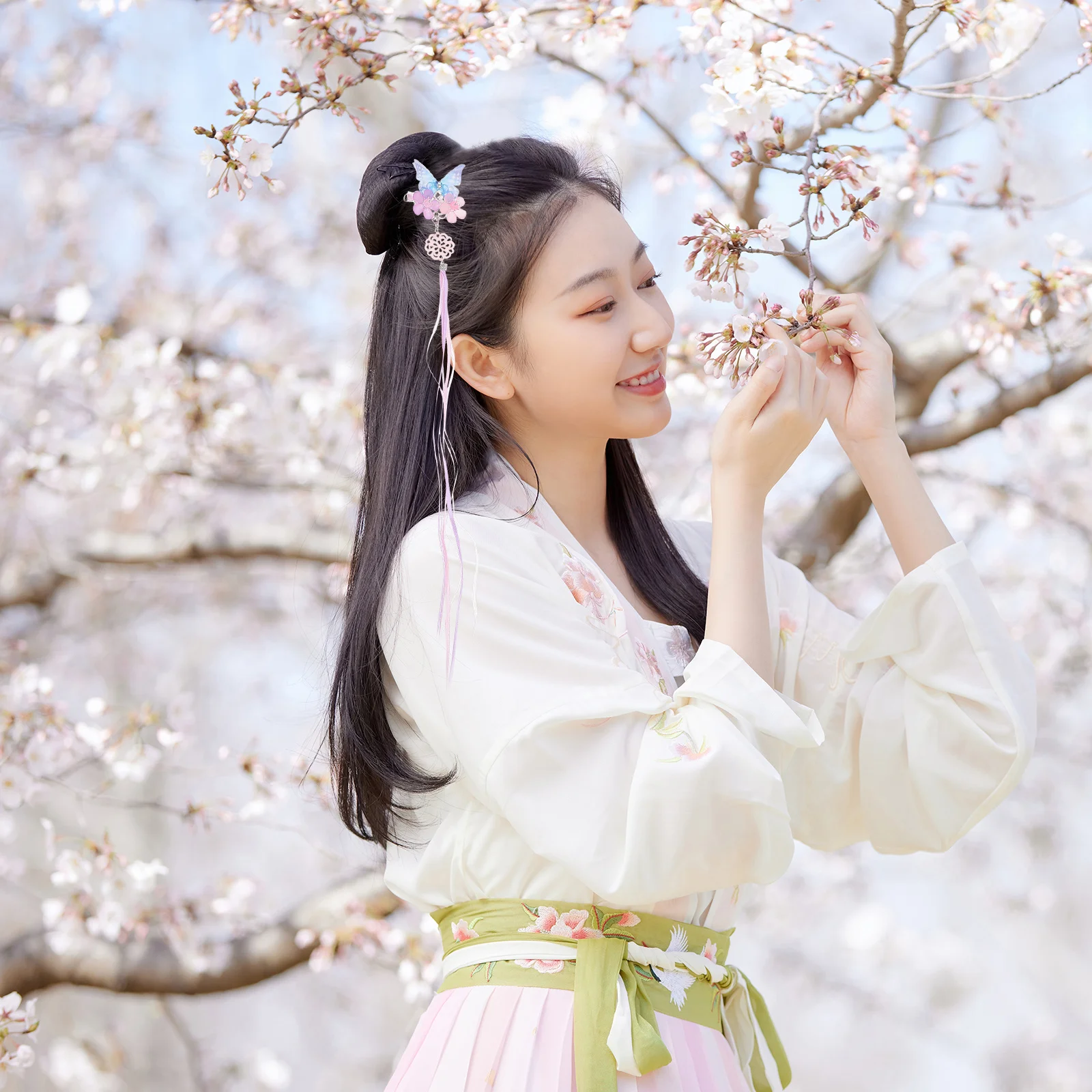 

1Pair Butterfly Hairpin Chinese Style Hair Clips Vintage Hair Accessories Hanfu Headdress Child Hairpins Kids Gifts