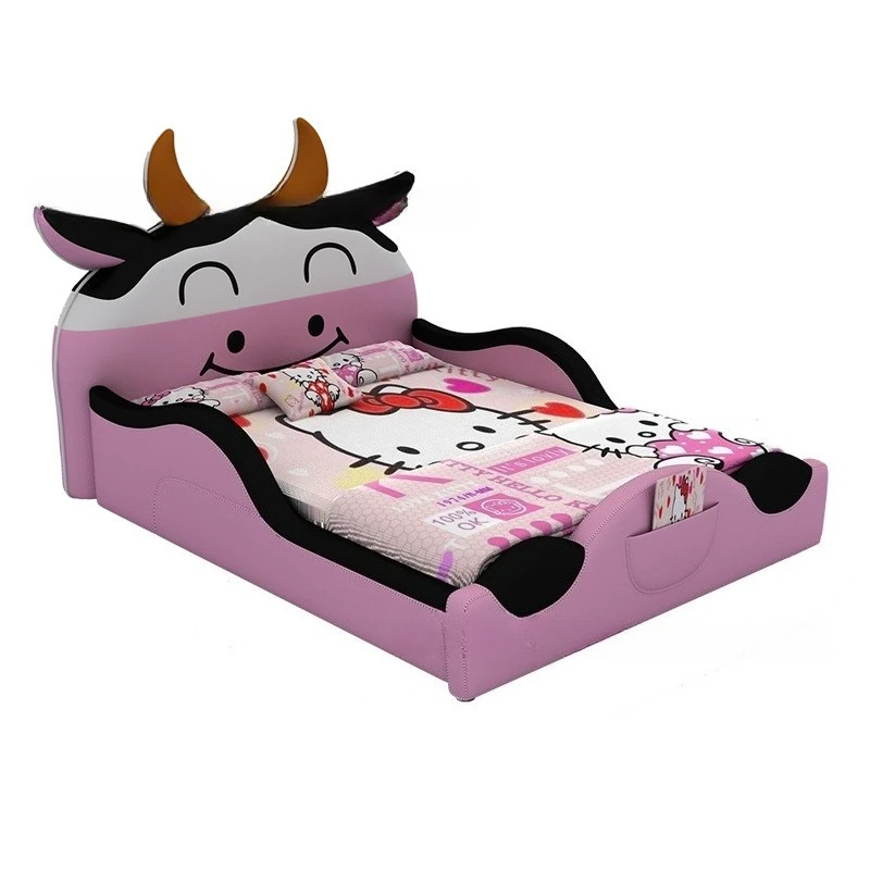 

Cartoon bed boy, children's bed calf, boys single bed 1.2 meters