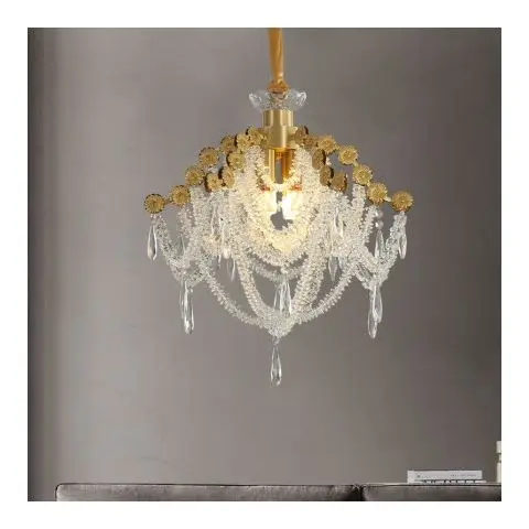 

Crystal pendant light luxury bedroom French designer restaurant cloakroom lighting fixtures