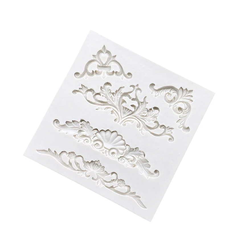 Relief Decorative Pattern Silicone Sugarcraft Mold Resin Tools Cupcake Baking Mould Fondant Cake Decorating Tools