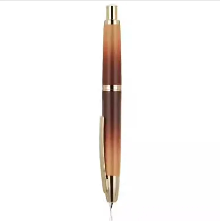 Limited Edition Color ! Jinhao 10 Retractable Press Fountain Pen EF/F Nib with Ink Converter Writing Gift Pen, Gradient Coffee