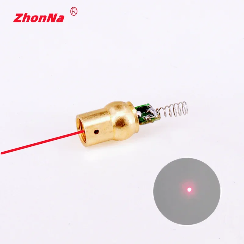 650nm 5mW Red Dot Laser Module, DC 3V/5V, 9X16mm Metal Bronze Head, Photoelectric Source, Free Customization