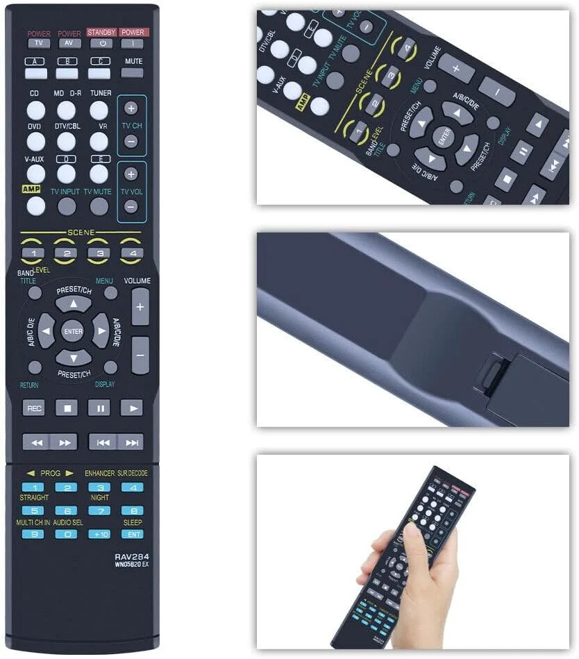 New Remote Control For Yamaha HTR-6230 HTR-6130 RX-V365 RX-V365BL RX-V363 RX-V363 RX-V363BL RX-V365 AV Receiver