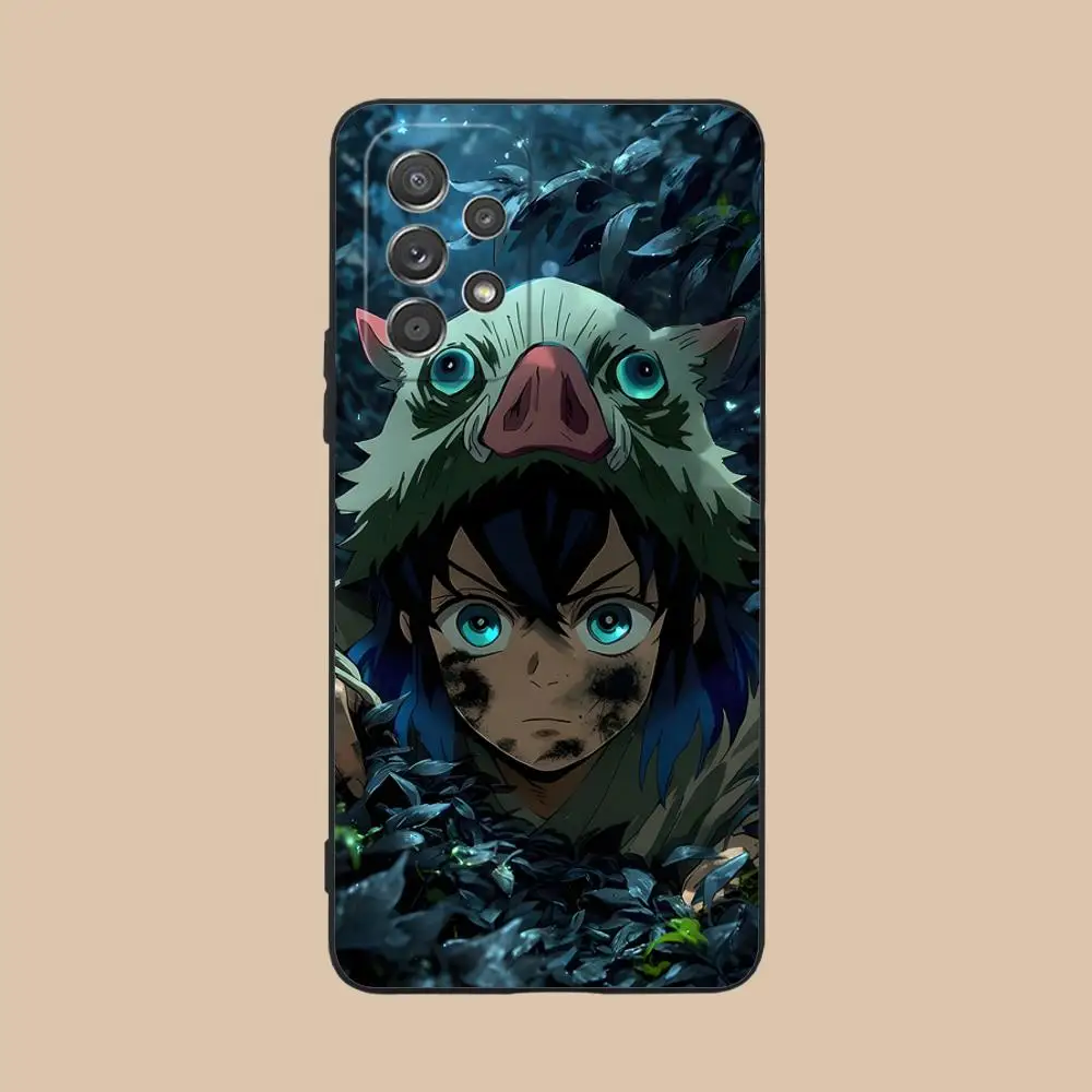 Custodia per cellulare Demon Slayer Inosuke per Samsung Galaxy M55 54 42 35 34 33 32 23 22 15 14 13 12 F55 5G Colore protettivo Bello