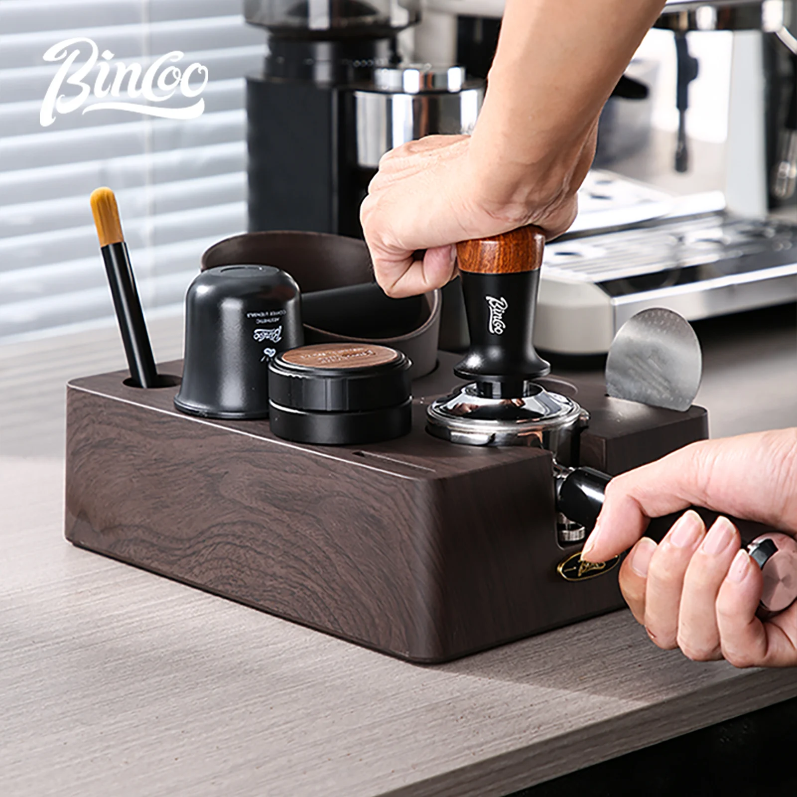Bincoo Coffee Tamping Station Stand 51MM 53MM 58MM Portafilter Holder For Delonghi Breville Espresso Accessories Barista Tools