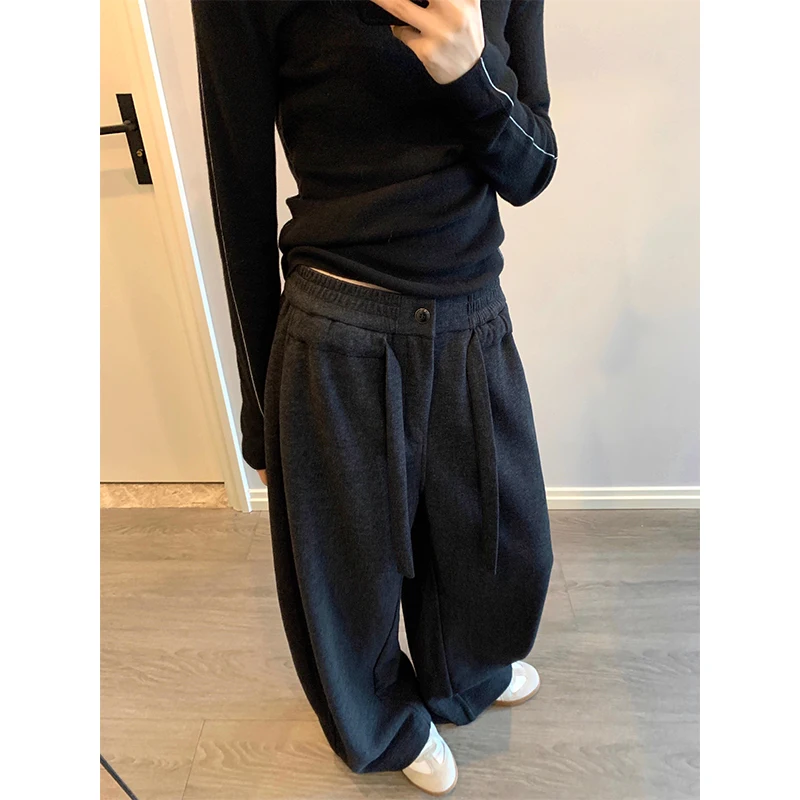 

Streetwear Thicken Sweatpants Women Oversized Baggy Joggers Korean High Waist Wide Leg Pants Fall Winter Fashion Casual Trousers