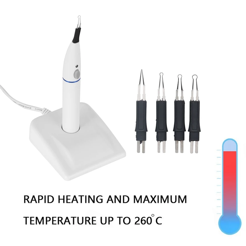 

Dental Dentistry Endo Gutta Heating Pen With 4 Tips Tooth Gum Cutter Dental Gutta Percha Obturation System Endodontics Root Tool