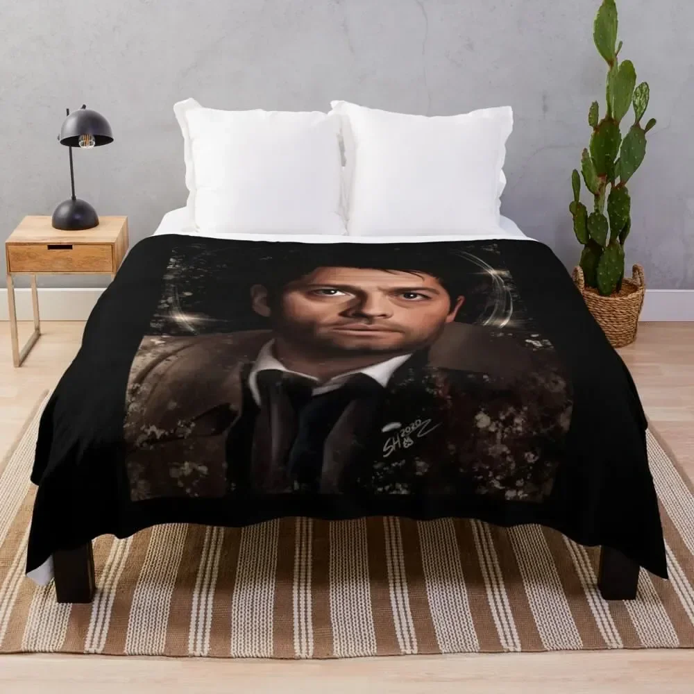 

Castiel Throw Blanket decorative Luxury Hair Furry Blankets