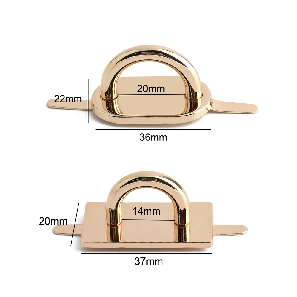 10/40/100PCS Inner:13mm 14mm 20mm Bag Side Anchor Hanger Clamps Hook For Backpack Handbag Chain D Ring Clasp Buckles Accessories