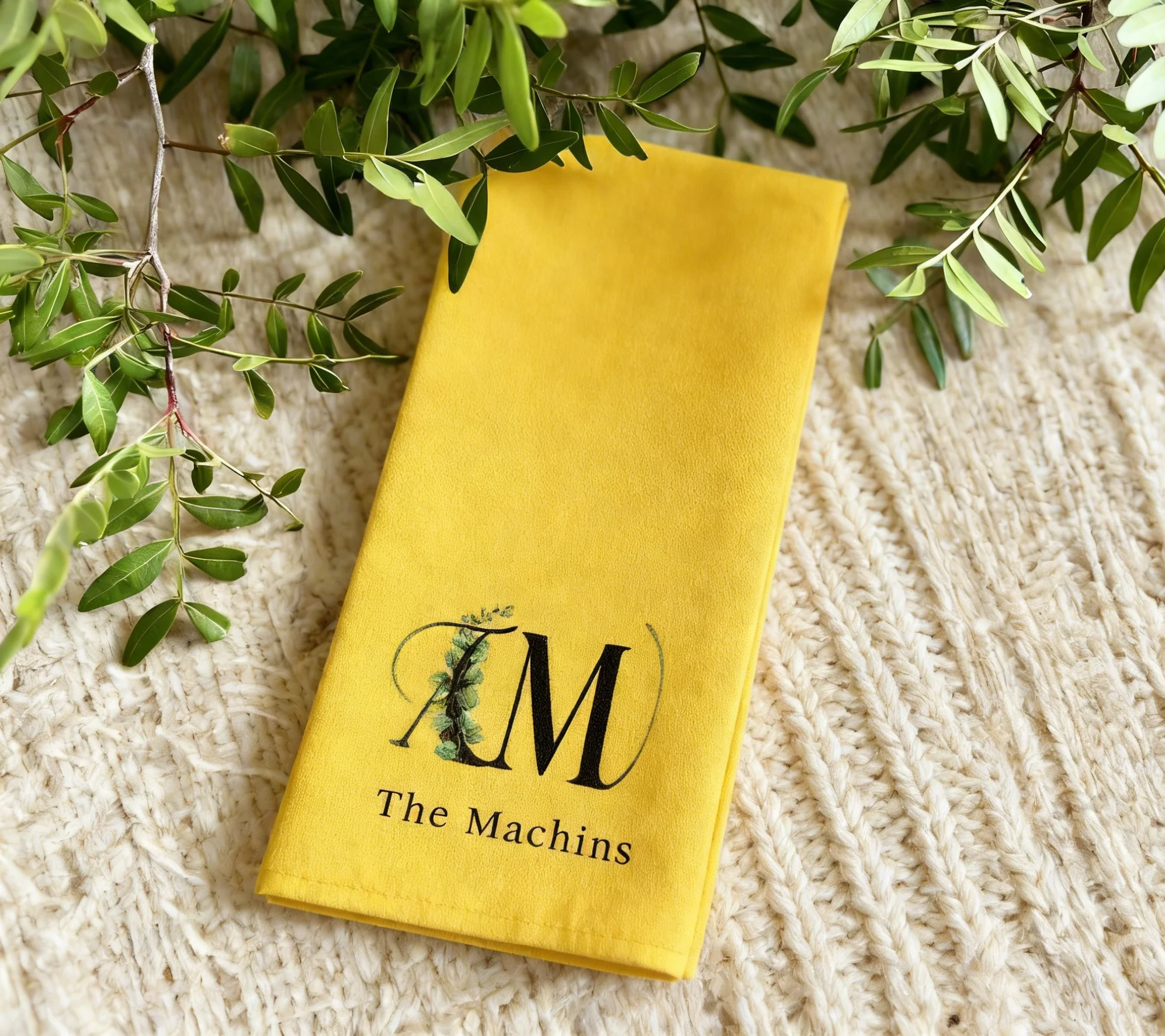 

50pcs Luxury Colorful Monogram Napkins | Personalized Guest Napkins for Elevated Events