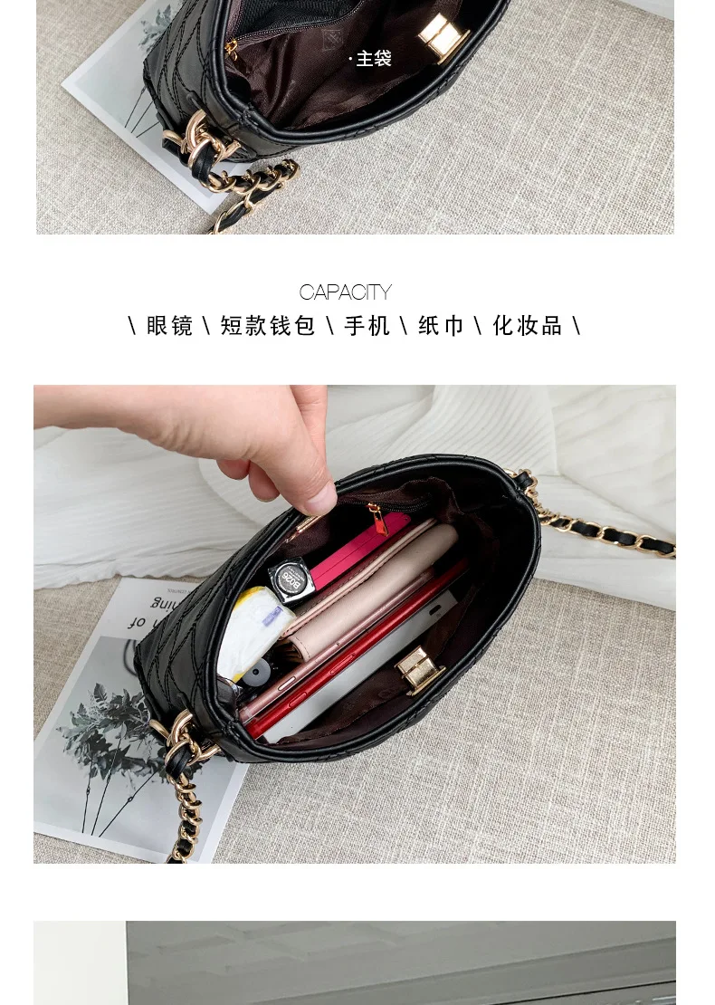 Design Handtasche Umhängetaschen für Frauen Kleine Luxus Umhängetasche Hochwertige Weiche Leder Geldbörse Neue Damen Kleine Quadratische Tasche – Detail 8