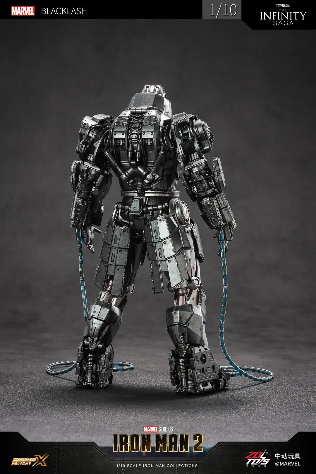 Original ZDTDS Iron Man Tony Stark Whiplash Blacklash Iron Monger MK3 Action Figure Sammlung Film Modell Puppe Spielzeug WEIHNACHTEN Geschenke – Detail 13