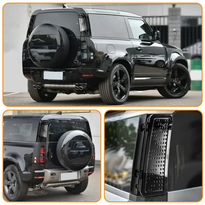 for Land Rover Defender 90 110 2020-2024 D-pillar storage box gloss black decoration item Expand the Equipment Box