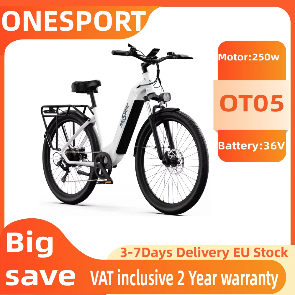 ONESPORT OT05 City Offroad-Elektrofahrrad 27,5-Zoll-Reifen 250W Motor 36V18,2Ah Akku Mountain-Elektrofahrräder