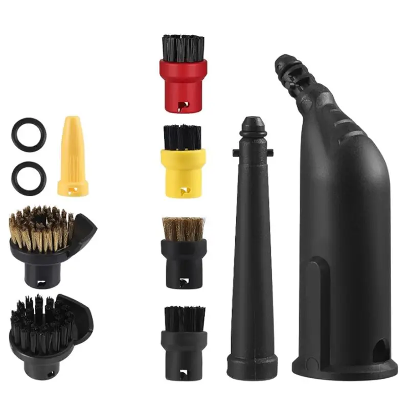 B47B-Steam Cleaner Round Brush Joint Brushes Window Squeegee Nozzle Accessory For Karcher SC1 SC2 SC3 SC4 SC5 CTK10 CTK20