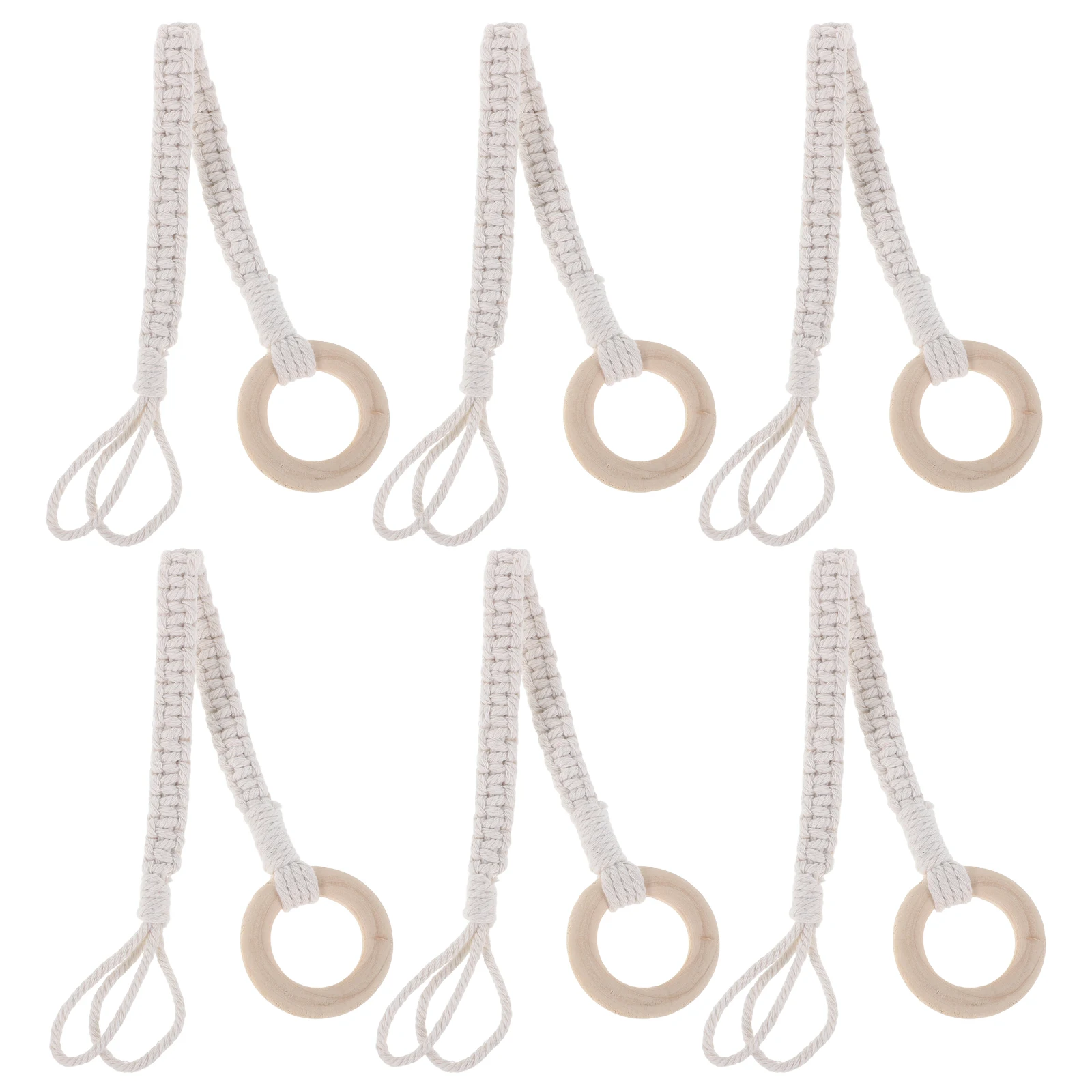 

6pcs Flowerpot Hanging Rope: Macrame Plant Hanger Extender Durable Cotton Rope For Indoor Outdoor Plants Hanging Planter Decor