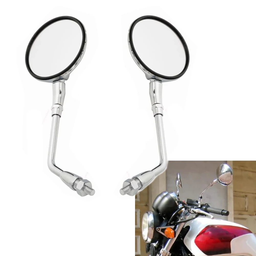 

Motorcycle Round Rear View Mirror Side mirrors For HONDA CB400 CB400SS CB750 CB100 CB1000 CB1100 CB1300 CB600 CB500 SHADOW 400