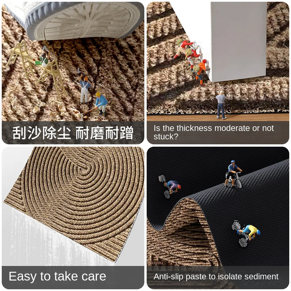 Dajiang Nordic PVC wire ring entrance door mat, entrance foyer mat, entrance carpet, foot mat, household use