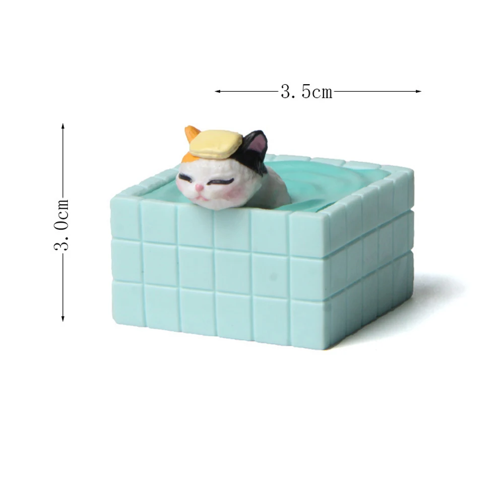 Mini Dusche Katze Ornament Miniatur Figuren Kätzchen Statue Geschenk Spielzeug für Kinder Kinder Baby Zimmer Topf Hause Dekoration Garten Werkzeuge – Detail 16