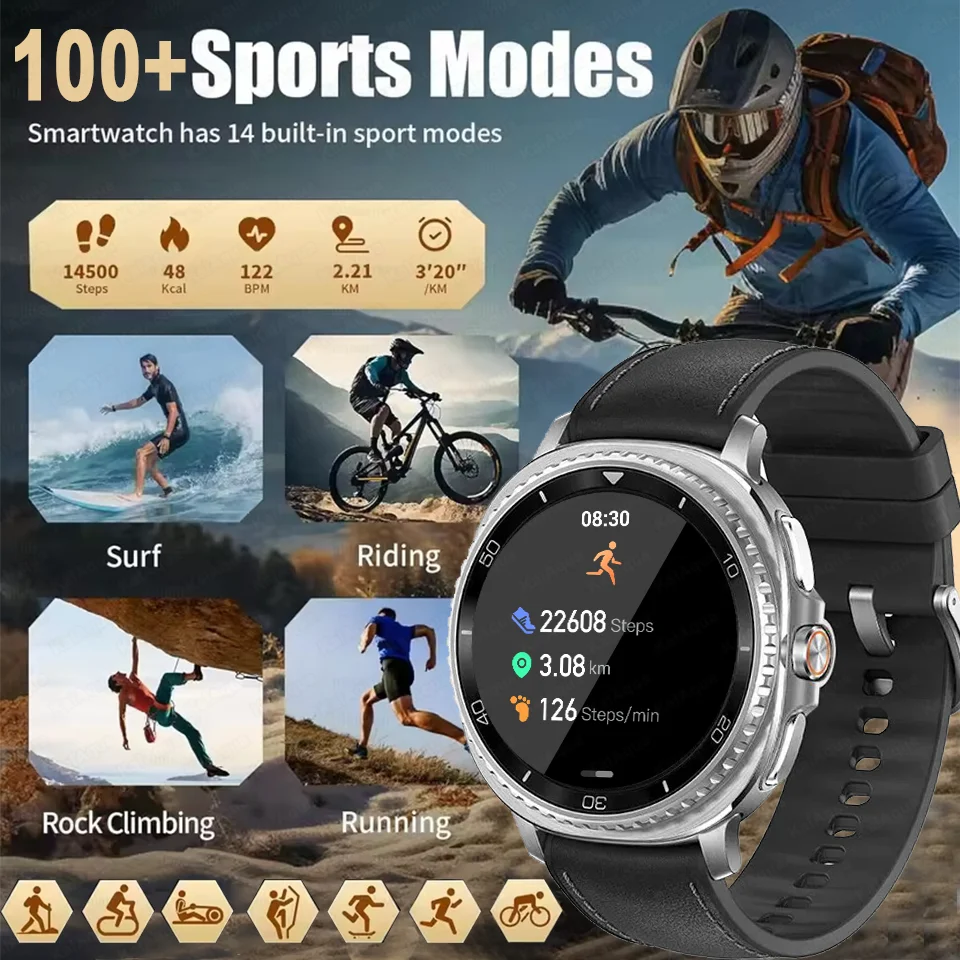 1.43 inch Watch 8 classic GPS Track Smart Watch Men Women Health Sport AMOLED Heart Rate Bluetooth Call Waterproof Watch 8 Ultra