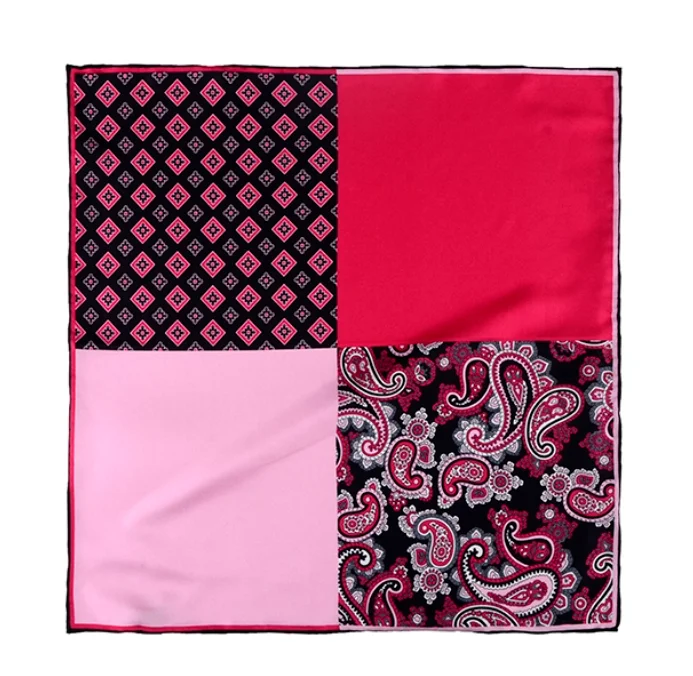 Man Square Handkerchief Silk For Blazer Vintage British Style