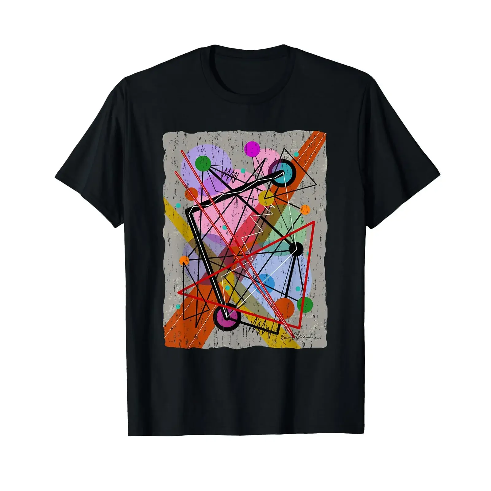 Original ArT T Shirt Style by Kandinsky Mid Century Bauhaus vintage Washed Slightly graphic Breathable streetwear Unisex