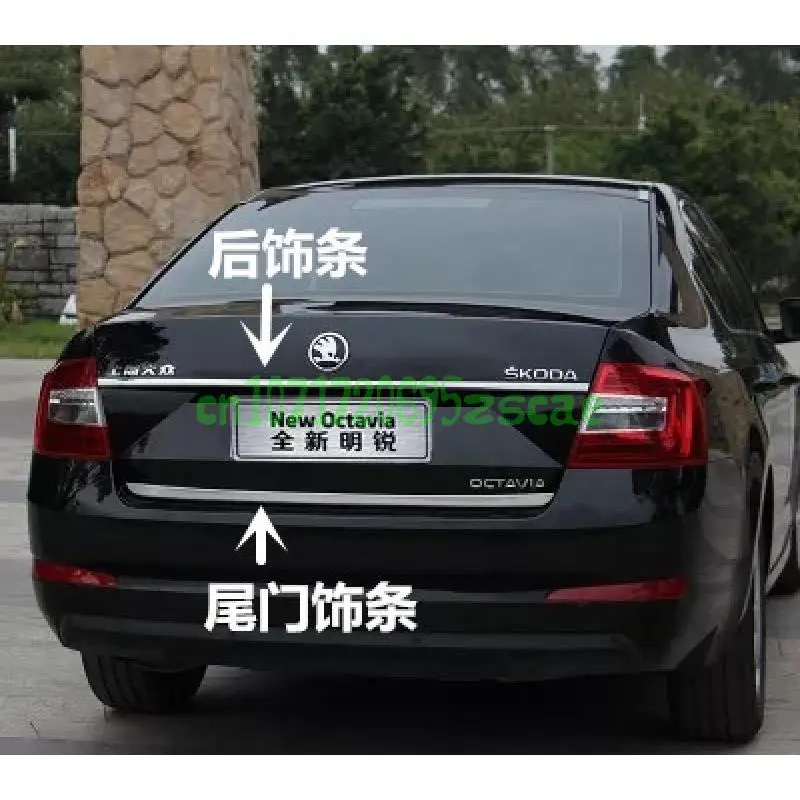 

For Skoda Octavia 2007 2008 2009 2010 2011-2014 Rear Boot Door Trunk Cover Trim Tailgate Garnish Molding Strip Car Accessories