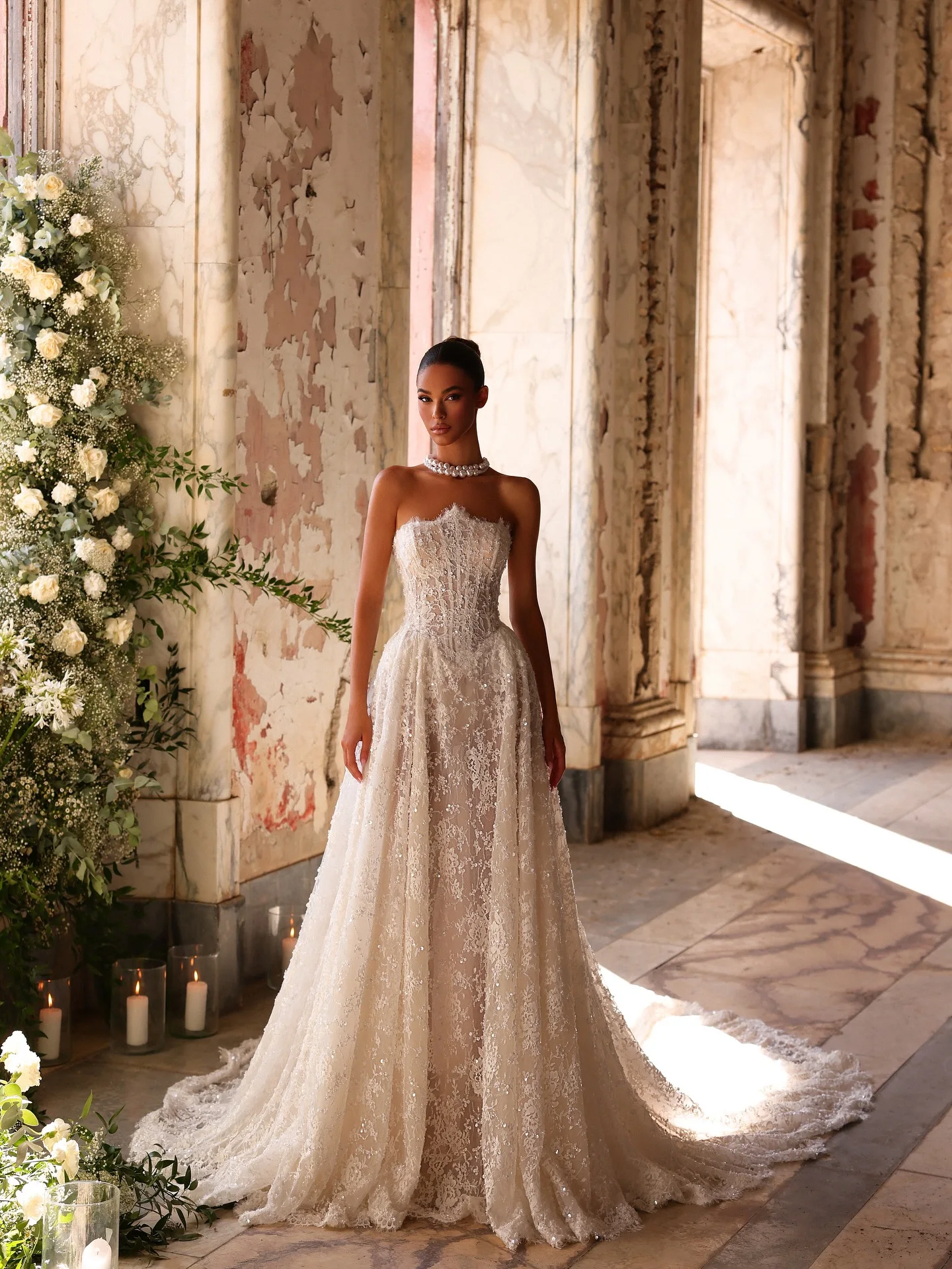 

Lace Wedding Dress A line Vestido De Novia Brillante Elegante Minimalista Vestidos Princesa Alta Costura Vintage Hochzeitskleid
