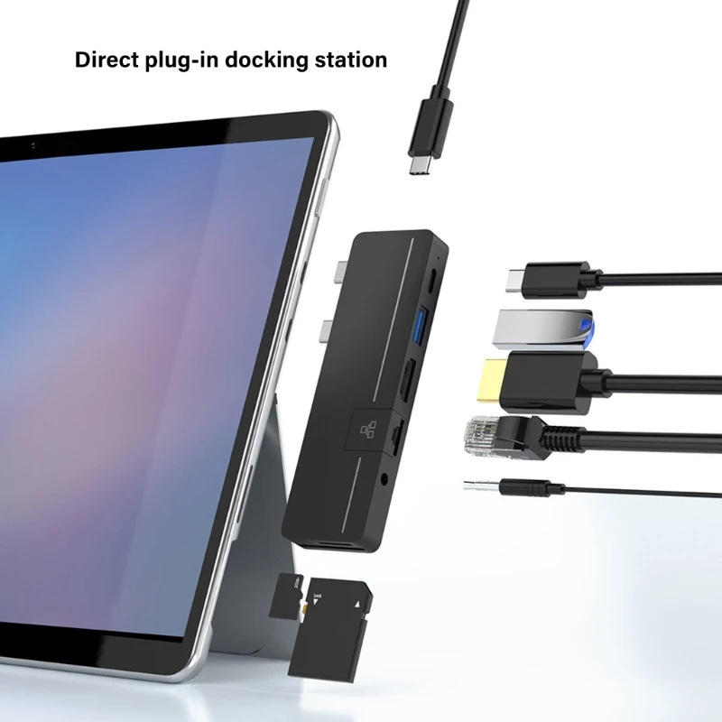 محطة إرساء USB C لـ Pro9/8/× 4K DESOLY DATELOY 5GBPS