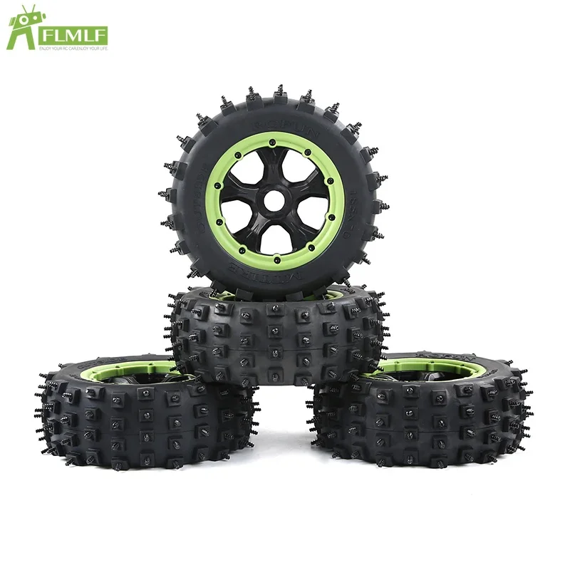Knobby Screw Tire Ice Surface Nailed Wheel Tire Assembly Kit Gen.4 for 1/5 Losi 5ive T ROFUN ROVAN LT KMX2 Rc Car Toy Game Parts