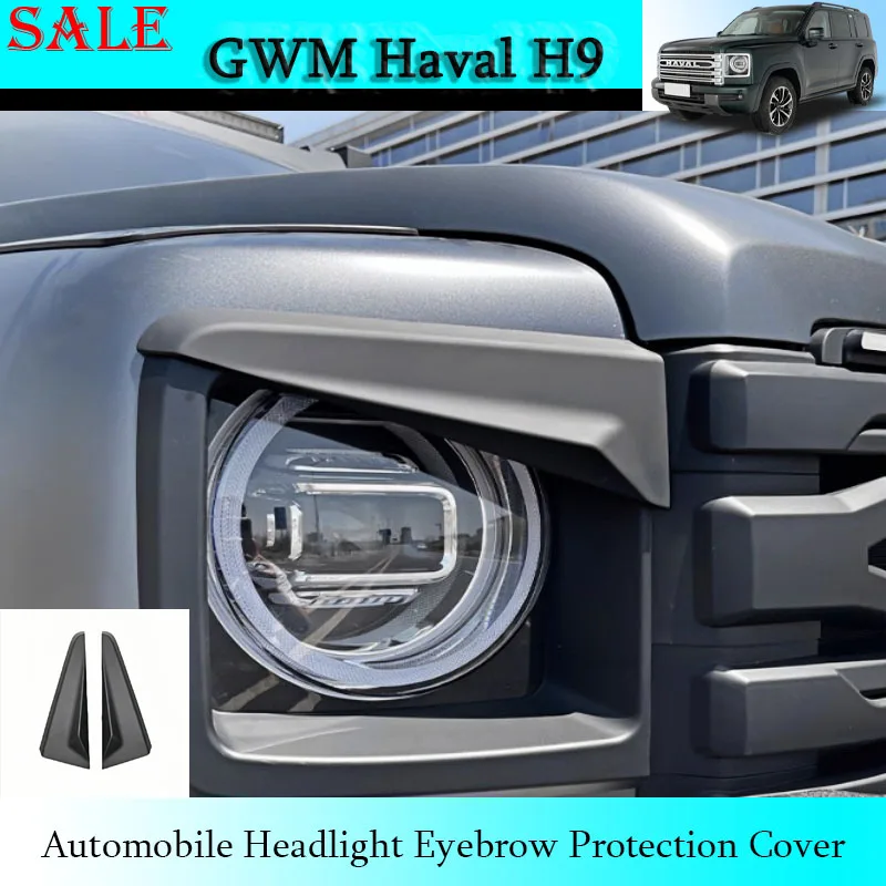 

Fit for GWM Haval H9 2024 Automobile Headlight Eyebrow Protection Cover Automotive Exterior Decoration Modification Parts