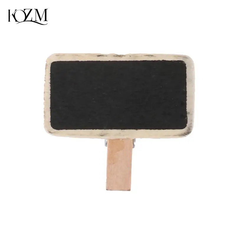 Pizarra de madera para mensajes, Panel con Clip rectangular, 50 Mini