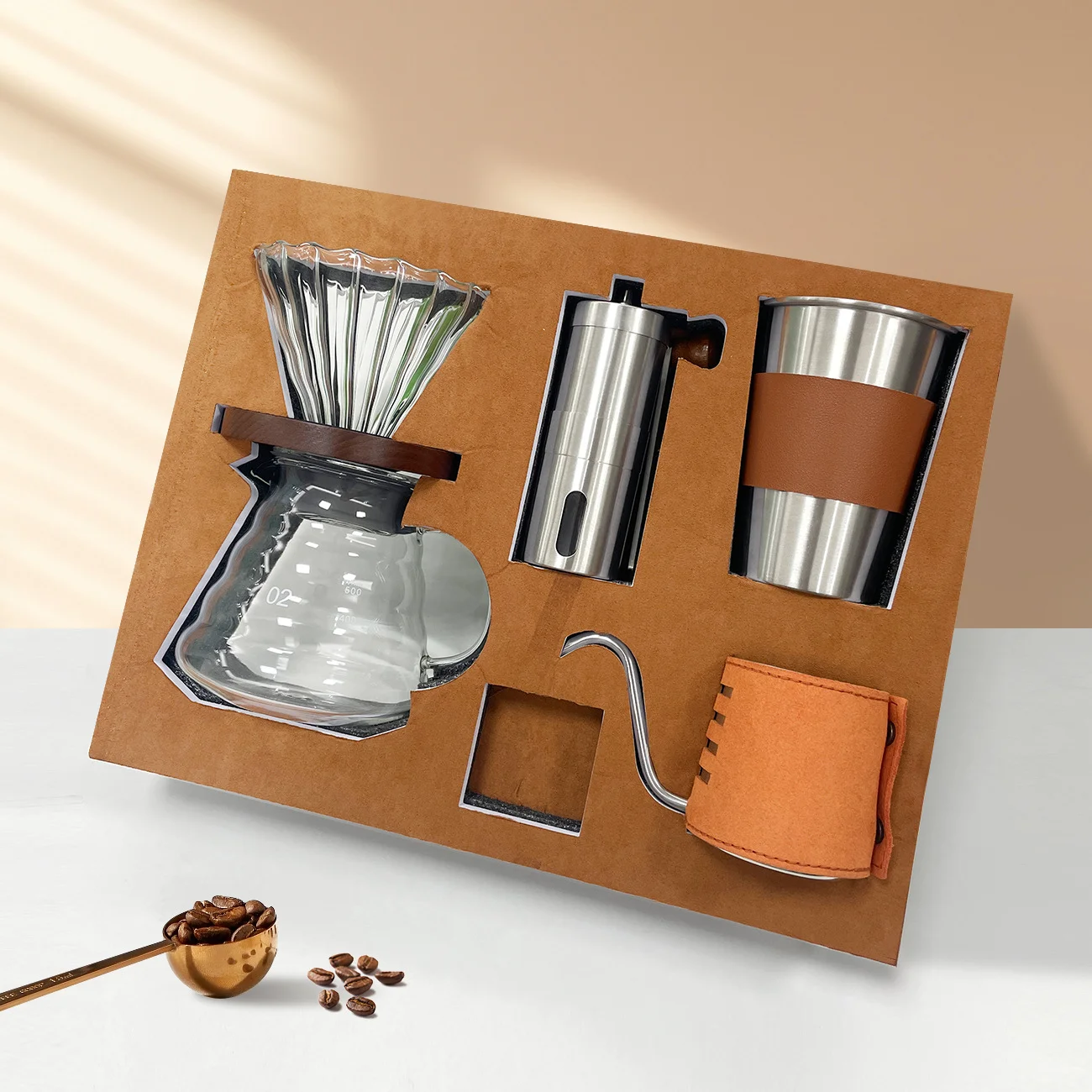 

STLF Travel Camping Manual Pour Over Coffee Maker Kit Coffee Set Ethiopian Turkish Arabic Coffee Mug Set Gift Box