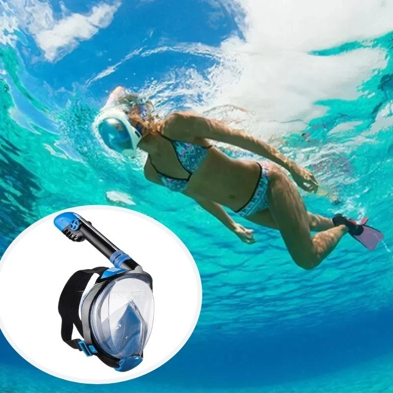 

180 Degree Panoramic Adult Full Face Snorkelling Mask Leakproof Anti-fog Professional Underwater Sports Swimming Equipment